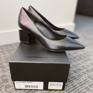 Alexander Wang Classic Black Block Heel Pumps